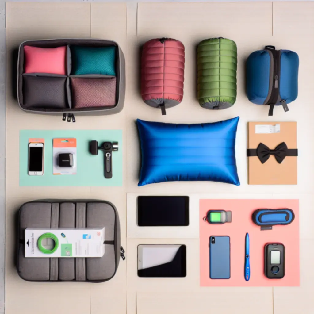 Nowe akcesoria podróżne  traveelgear zaprezentowane na jasnym tle