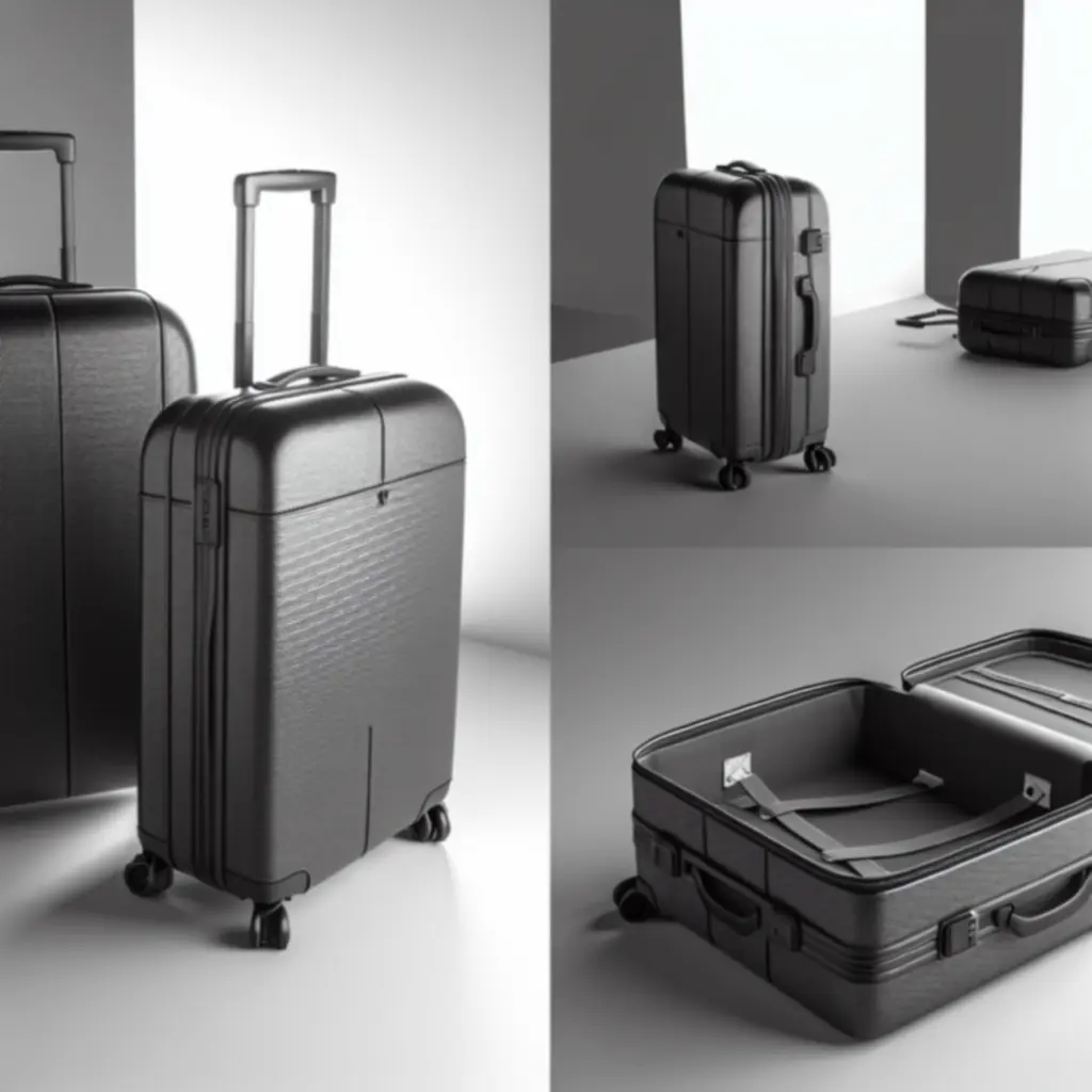 Walizki i akcesoria  traveelgear pokazane z wielu perspektyw